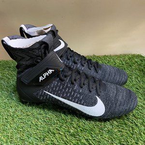 Nike Alpha Menace Elite 2 Flyknit Football Cleats Black AO3374-001 Men NEW